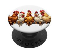 Chicken Love Your Chickens in the Garden Chicken Mum Chicken Papa PopSockets Adhesive PopGrip