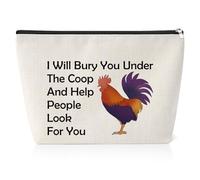Chicken Lover Gifts Chicken Makeup Bag Chicken Gifts for Girls Women Crazy Chicken Lady Gift Chicken Farmer Gifts Christmas Birthday Gifts for Chicken Mom Lady Girls Travel Zipper Cosmetic Bag