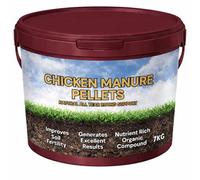 Chicken Manure Pellets Organic Fertiliser 7kg - Natural Soil Improver for Vegetables, Flowers & Fruit, Improves Soil Fertility & Plant Growth