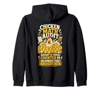 Chicken Math Audit Broody Hen Zip Hoodie