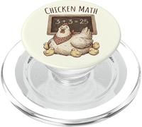 Chicken Math Funny Chalkboard Equation Hen Backyard Farmer PopSockets PopGrip for MagSafe