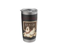 Chicken Math Funny Chalkboard Equation Hen Backyard Farmer Stainless Steel Insulated Tumbler
