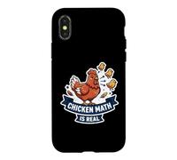Chicken Math Is Real Funny Backyard Chickens Homestead Farm Case for iPhone X/XS