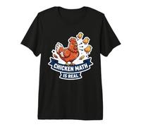 Chicken Math is Real Funny Backyard Chickens Homestead Farm Premium T-Shirt