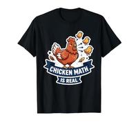 Chicken Math is Real Funny Backyard Chickens Homestead Farm Value Graphic T-Shirt, Men, Black, XL