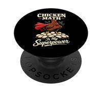 Chicken Math Too Many Chickens Backyard Poultry Humor Flock PopSockets Adhesive PopGrip