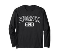 Chicken Mom Funny Athletic Lettering Pet Owner Mama Long Sleeve T-Shirt