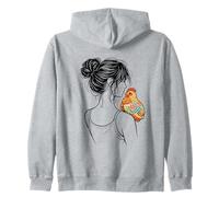 Chicken Mom Patchwork Hen Cute Chicken Lady Design Zip Hoodie