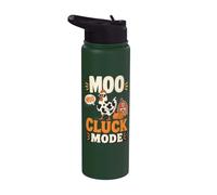 Chicken Moo Cluck Mode Farm Stainless Steel Insulated Water Bottle