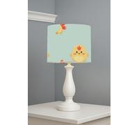 Chicken Motifs Green lightshade - 20 x 18.5cm Table Drum Shade | 169A32