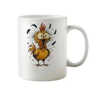 Chicken Mugs - 350ml Ceramics Drinking Cup,Tea Mug with Handle - Suitable for Women for Coffee Tea Water and Home Use