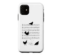 Chicken music Chickens Music Note Clef Musician Case for iPhone 11