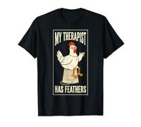 Chicken My Therapist Has Feathers Funny Keeper Humor Kids T-Shirt