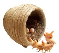 Chicken Nest for Chicken Coop,Handwoven Straw Chicken Nesting Box,With bottom support for Home-scale and Free-range Rearing of Chickens, Ducks,and Geese Breeding and Egg Production