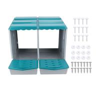 Chicken Nesting Box, Chicken Egg Laying Box for Hens and Ducks, Spacious PP Poultry Nest Box with Removable Design, Easy to Clean and Assemble for Backyard Coop (2 Compartment)