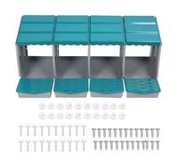 Chicken Nesting Box, Chicken Egg Laying Box for Hens Ducks Poultry, Spacious Comfortable PP Nesting Box with Easy Clean Design for Backyard Coop and Farm Use (4 Compartment)