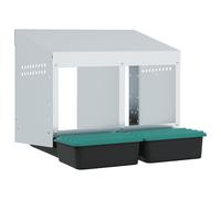 vidaXL Chicken Nesting Box 2 Compartments Wall-Mounted Galvanised Steel
