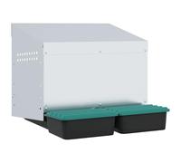 vidaXL Chicken Nesting Box 2 Compartments Wall-Mounted Galvanised Steel