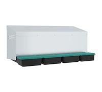 Chicken Nesting Box Compartments Wall-Mounted Galvanised Steel vidaXL