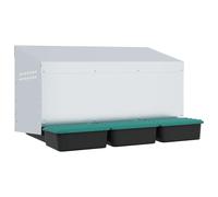 Chicken Nesting Box Compartments Wall-Mounted Galvanised Steel vidaXL