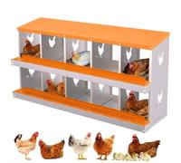 Chicken Nesting Box, Galvanized Alloy Steel Egg Laying Box for Hens, Rust-Resistant Weatherproof Metal Nesting Box for Chicken Coop