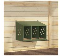 Chicken Nesting Box Olive Green 106.5x64x59.5cm 4-Compartment Metal Galvanized