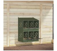 Chicken nesting box Olive green 106.5x64x59.5cm cold-rolled galvanised nests4pc