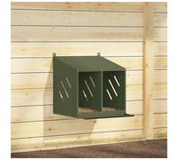 Chicken Nesting Box Olive Green 4-Compartment Galvanized Metal 106.5x64x59.5cm.