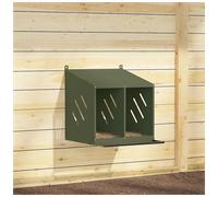 Chicken Nesting Box Olive Green 4-Compartment Galvanized Metal 106.5x64x59.5cm.