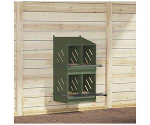 Chicken Nesting Box Olive Green 4-Compartment Metal 106.5x64x59.5cm GalvanizedHD