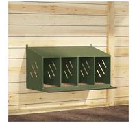 Chicken Nesting Box Olive Green 4-Compartments Galvanized Steel 106.5x64x59.5cm