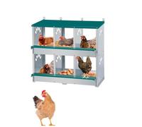 Chicken Nesting Box with Rollout Egg Collection and Vented Holes for Optimal Airflow, Durable Laying Box for Hens in Coops