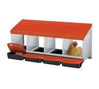 Chicken Nesting Boxes for Laying Eggs, Compartment Metal Roll Away Eggs Laying Boxes with Chicken Perch and Legs, Wall Mount Chicken Brooder Box for Chicken Hens Poultry