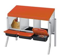 Chicken Nesting Boxes for Laying Eggs, Compartment Metal Roll Away Eggs Laying Boxes with Chicken Perch and Legs, Wall Mount Chicken Brooder Box for Chicken Hens Poultry