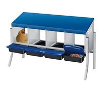 Chicken Nesting Boxes for Laying Eggs, Compartment Metal Roll Away Eggs Laying Boxes with Chicken Perch and Legs, Wall Mount Chicken Brooder Box for Chicken Hens Poultry