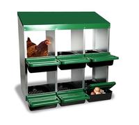 Chicken Nesting Boxes for Laying Eggs, Compartment Metal Roll Away Eggs Laying Boxes with Chicken Perch and Legs, Wall Mount Chicken Brooder Box for Chicken Hens Poultry