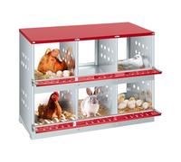 Chicken Nesting Boxes, Galvanised Steel Chicken Nest Box, Large Vented Holes Chickens Coop, Metal Poultry Nest Box Wall Mount, Easy Egg Collection