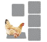 Chicken Nesting Mats - Chicken Mat 12"x12" | Fiber Nesting Liners, 4 Pieces Reusable Silicone Mat for Chicks, Chick Breeding, Chicken Coop, Ducks