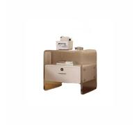CHICKEN Nightstand Modern Simple Acrylic Bedside Table Multifunctional Lockable Cream Style High Value Bedroom Bedside Table Bedroom Furniture(A)