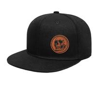 Chicken Noodles Flat Brim Hats for Men - Gothic Style Skull hat Leather Pattern - Hip-Hop Snapback Hat Skeleton Hats for Men, 08.skeleton Death, One size