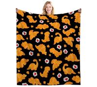 Chicken Nugget Blanket for Kids Boys Stuff Funny Dino Nugget Throw Blanket Cozy Plush Flannel Bedding Funny Food Ketchup Gifts for Boys Girls Kids Women Adults Birthday Party Decorations 50"X40"INCH