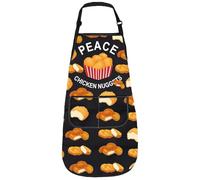 Chicken Nugget Kitchen Apron Foodie Chicken Tender Nugget Lover Gift Fast Food Maker Aprons (CHICKEN NUGGETSapron 3)