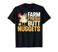 Chicken Nugget Lover - Funny Farm Fresh Butt Nuggets T-Shirt