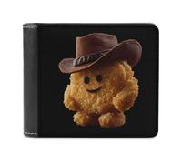 Chicken Nugget with Hat Men's Wallet Bifold RFID Blocking Wallet Slim Billfold Pocket with Card Holders for Women