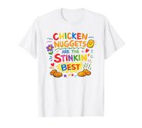 Chicken Nuggets are The Stinkin' Best Kids Chicken Nugget Value Graphic T-Shirt, Men, White, M