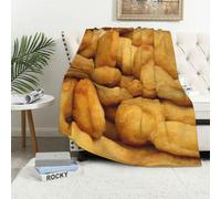 Chicken Nuggets Blanket - Realistic Food Blanket, Funny Chicken Nugget-Themed Throw for Sofa Bed, Unique Gift for Nugget Lovers, Cozy Blanket for Kids Teens Adults, Fun Fast Food Blanket - 50" x 40"