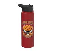 Chicken Nuggets Bowl Fire Lightning Bootleg Stainless Steel Insulated Water Bottle