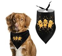 Chicken Nuggets Happy Dance Dog Bandana Pet Scarf for Small Medium Large Dogs Triangle Bibs Photo Prop Gift