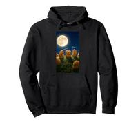 Chicken Nuggets Howl at The Moon Pullover Hoodie