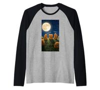 Chicken Nuggets Howl at The Moon Raglan Baseball Tee